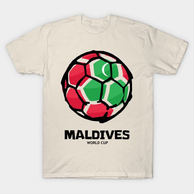 Maldives Football Country Flag T-Shirt by KewaleeTee